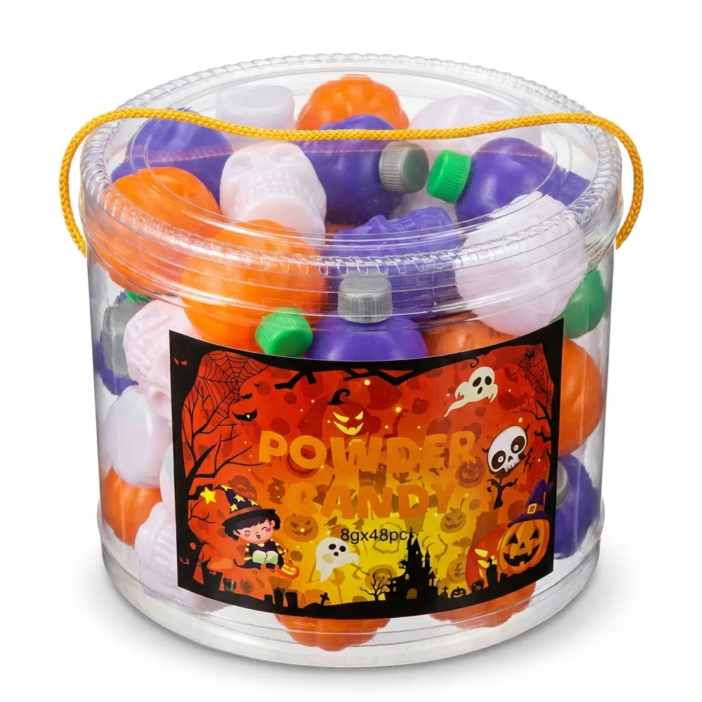 Pumpkin Skull Candy Bucket
