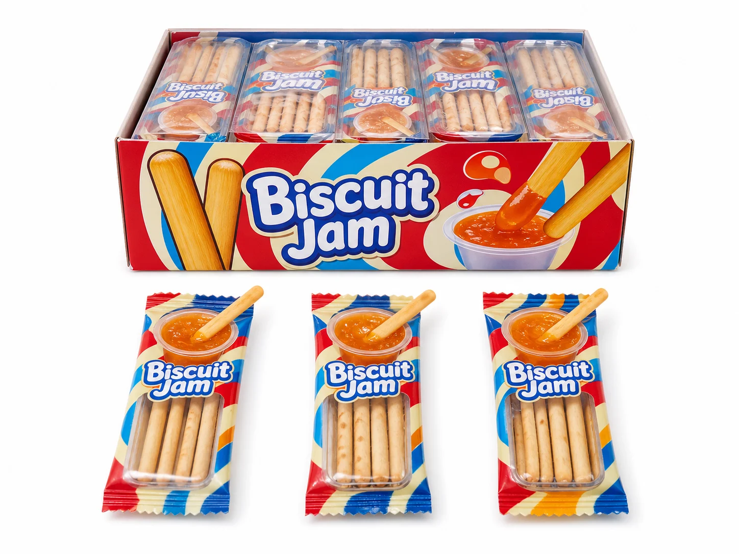 Biscuit Sticks with Fruit Jam Dip