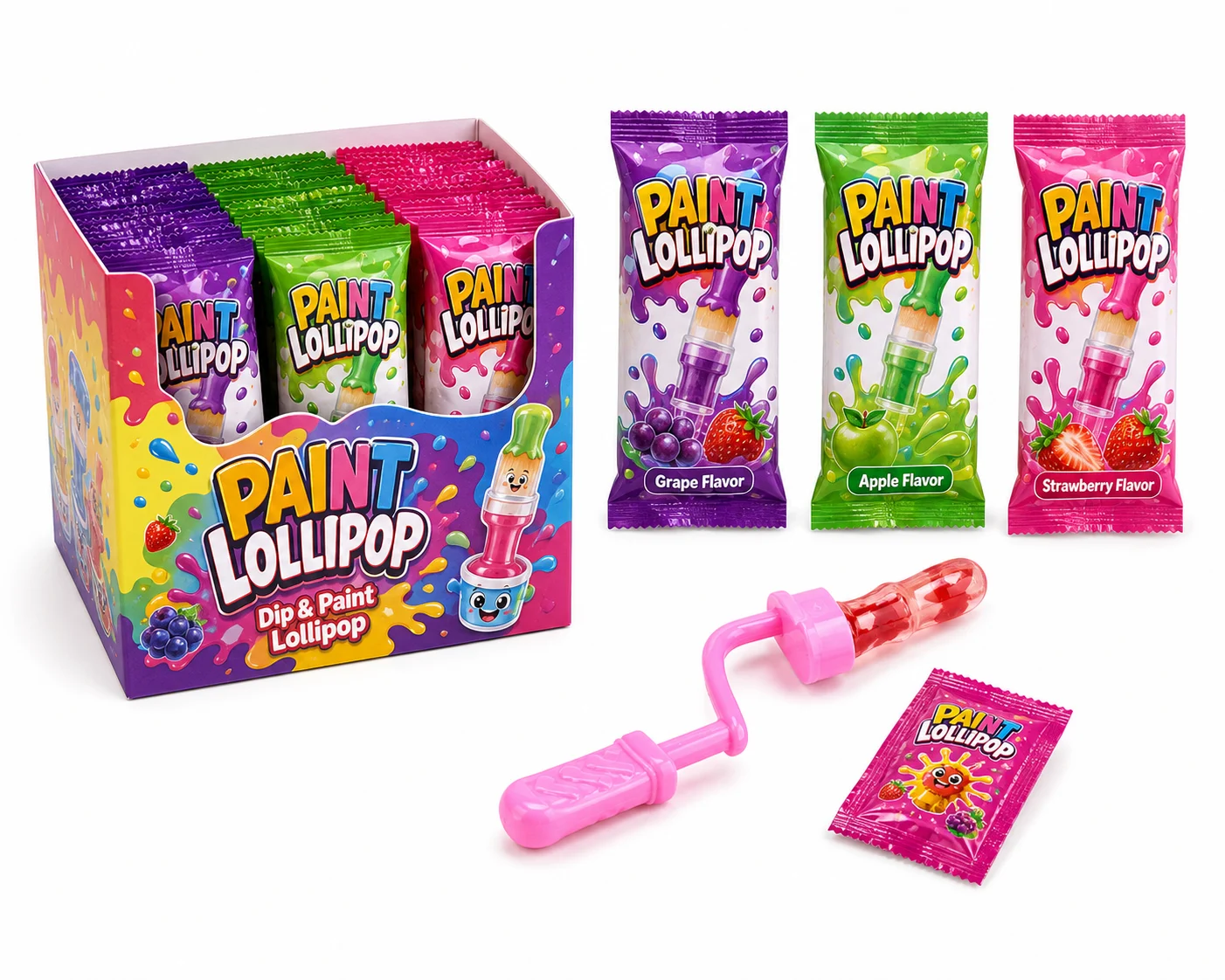 Paintbrush Candy with Popping Candy