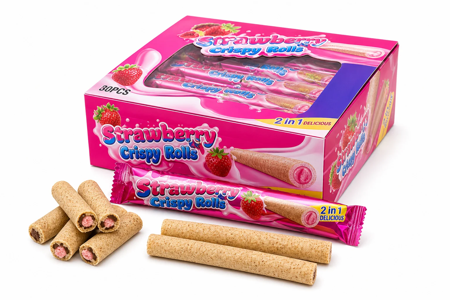 Dual-Flavour Crispy Roll Candy