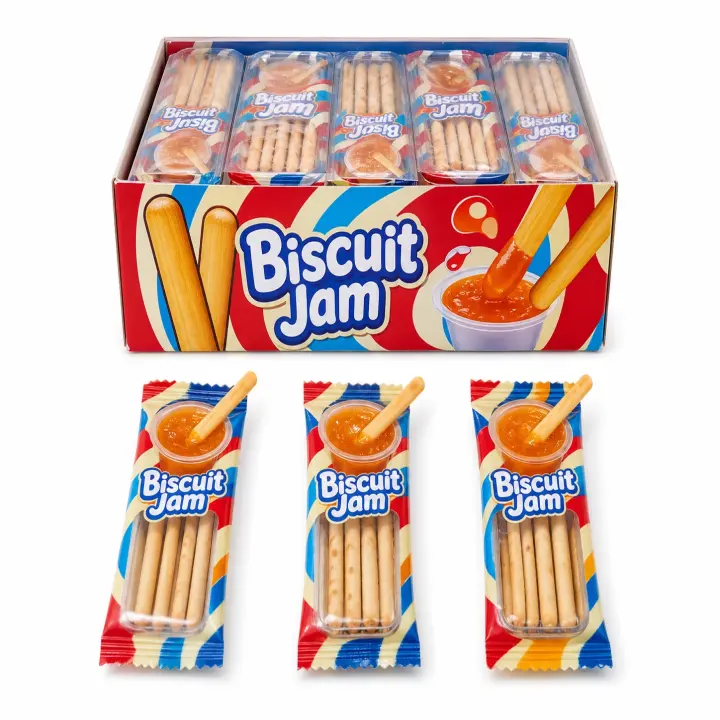 Biscuit Sticks with Fruit Jam Dip