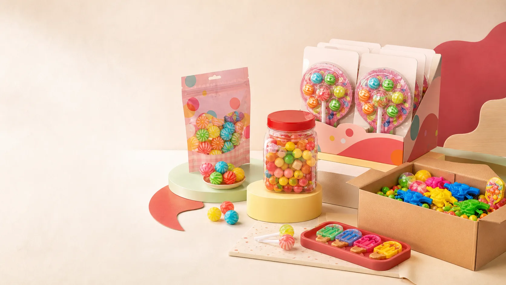 Warm packaging route workspace with pouch, jar, display, and carton options