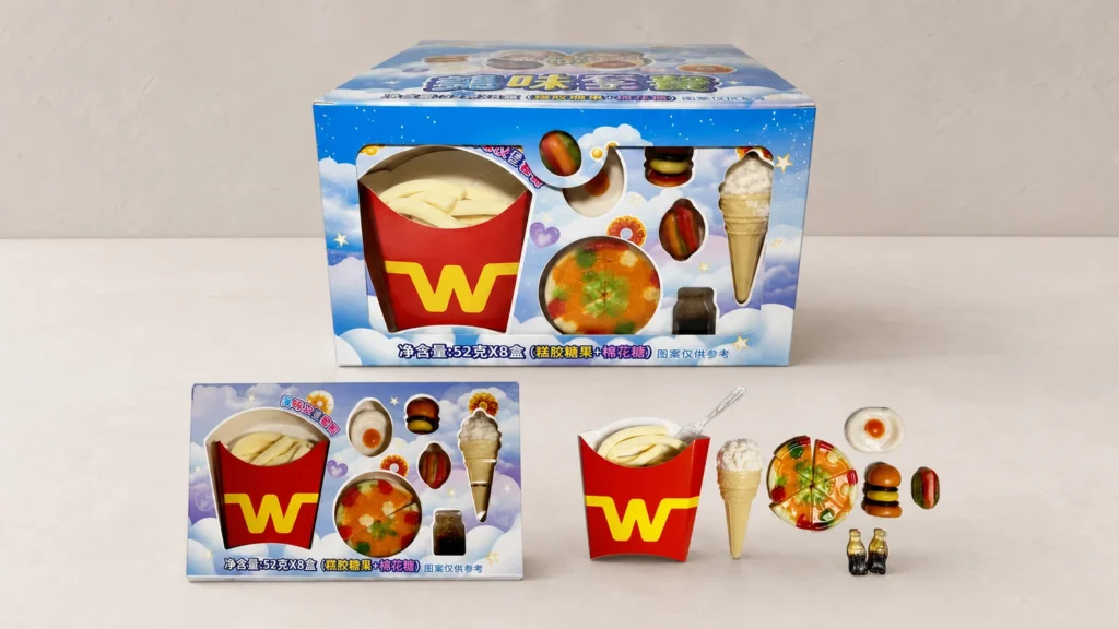 Food-Shaped Candy Assortment: Approve 8 Components