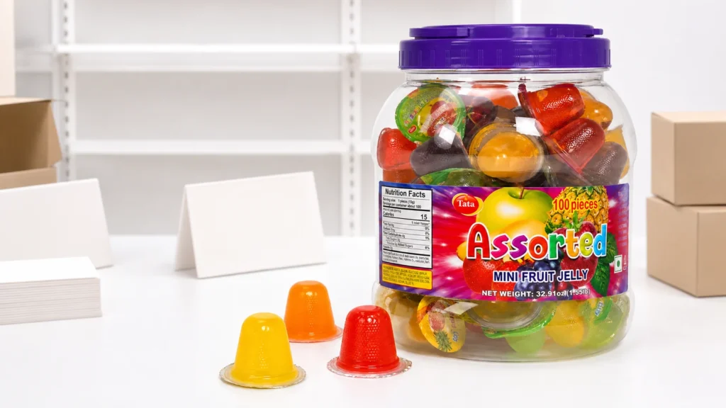 Mini Fruit Jelly Wholesale: Check the 100-Piece Jar