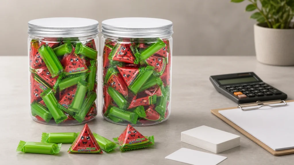 Watermelon Hard Candy Wholesale: Normalize the 10 g Tub